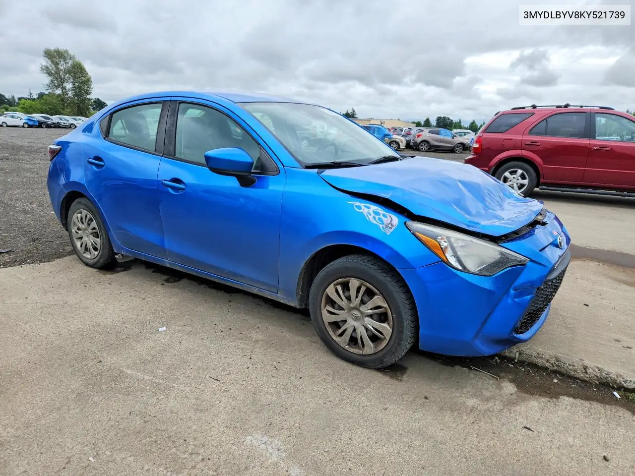 2019 Toyota Yaris L VIN: 3MYDLBYV8KY521739 Lot: 58597206