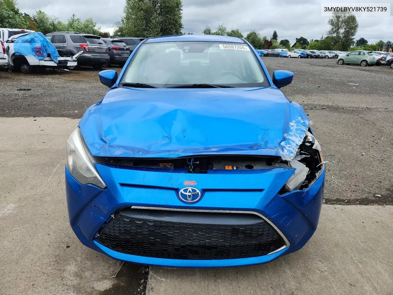 2019 Toyota Yaris L VIN: 3MYDLBYV8KY521739 Lot: 58597206