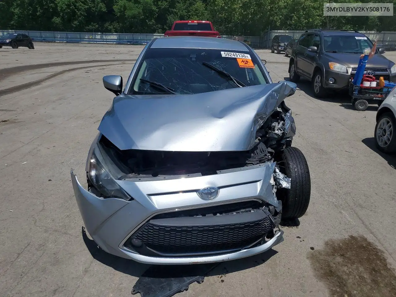 2019 Toyota Yaris Le VIN: 3MYDLBYV2KY508176 Lot: 59249136