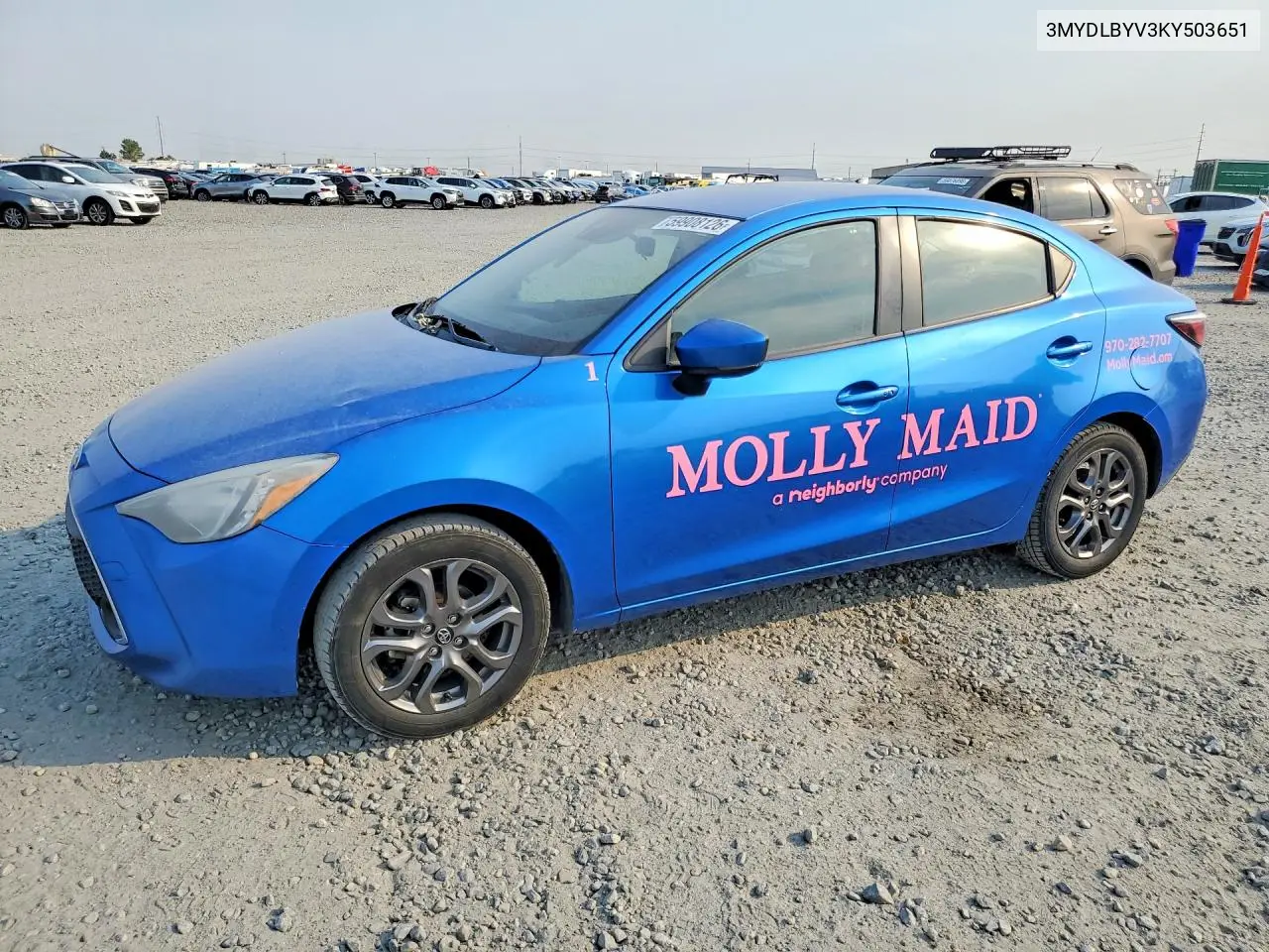 2019 Toyota Yaris Le VIN: 3MYDLBYV3KY503651 Lot: 59908126