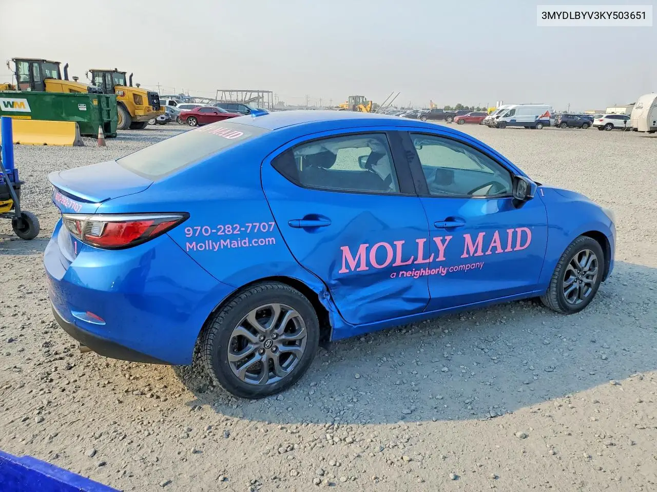 2019 Toyota Yaris Le VIN: 3MYDLBYV3KY503651 Lot: 59908126