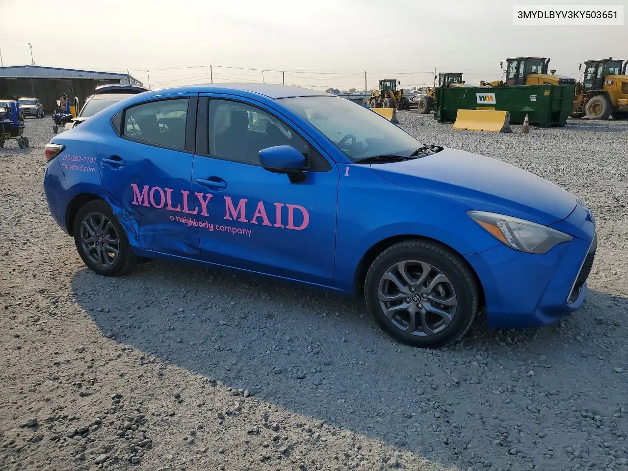 2019 Toyota Yaris Le VIN: 3MYDLBYV3KY503651 Lot: 59908126