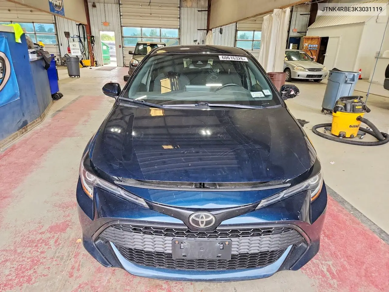 2019 Toyota Corolla Hatchback Se VIN: JTNK4RBE3K3031119 Lot: 60616326