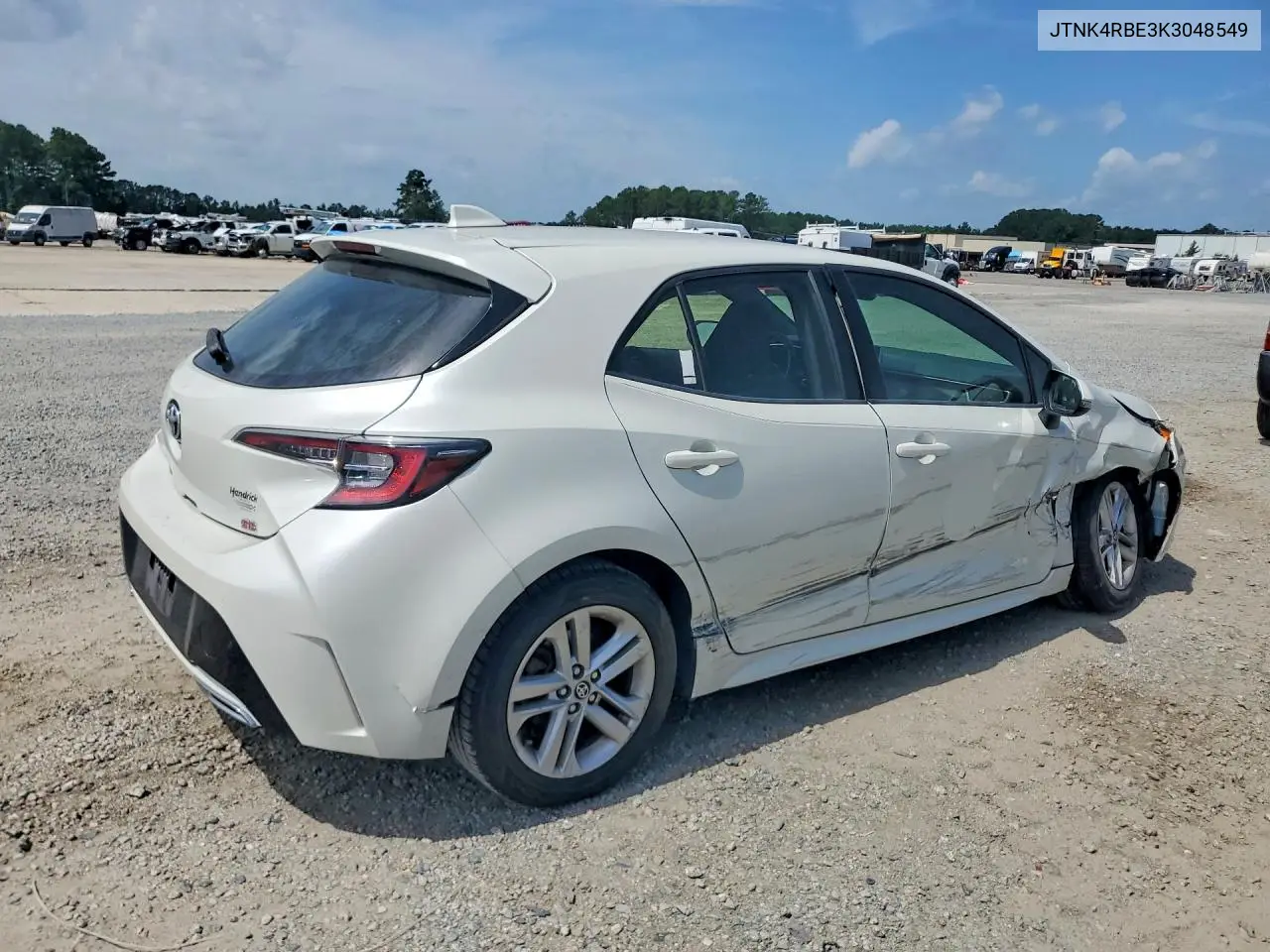 2019 Toyota Corolla Hatchback Se VIN: JTNK4RBE3K3048549 Lot: 61689456
