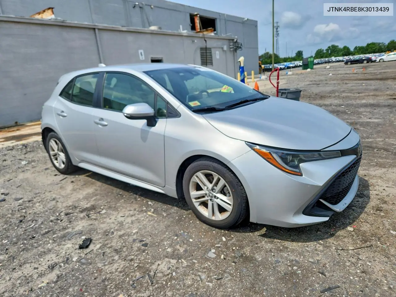 2019 Toyota Corolla Hatchback Se VIN: JTNK4RBE8K3013439 Lot: 61771586