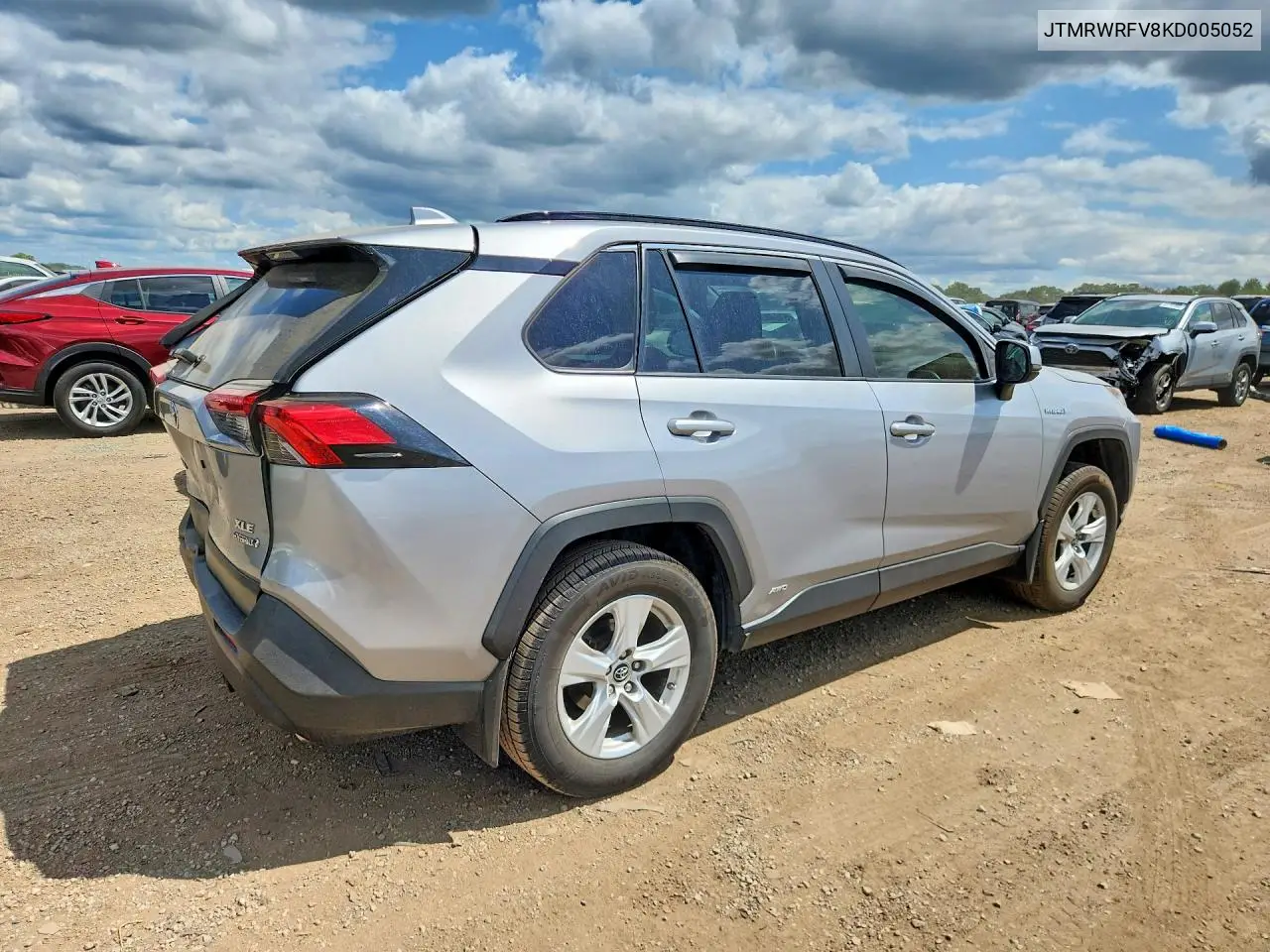 2019 Toyota Rav4 Hybrid Xle VIN: JTMRWRFV8KD005052 Lot: 61949236