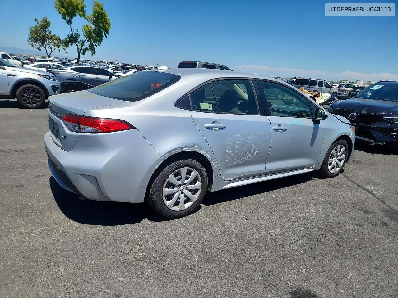 2020 Toyota Corolla Le VIN: JTDEPRAE8LJ043113 Lot: 54848946