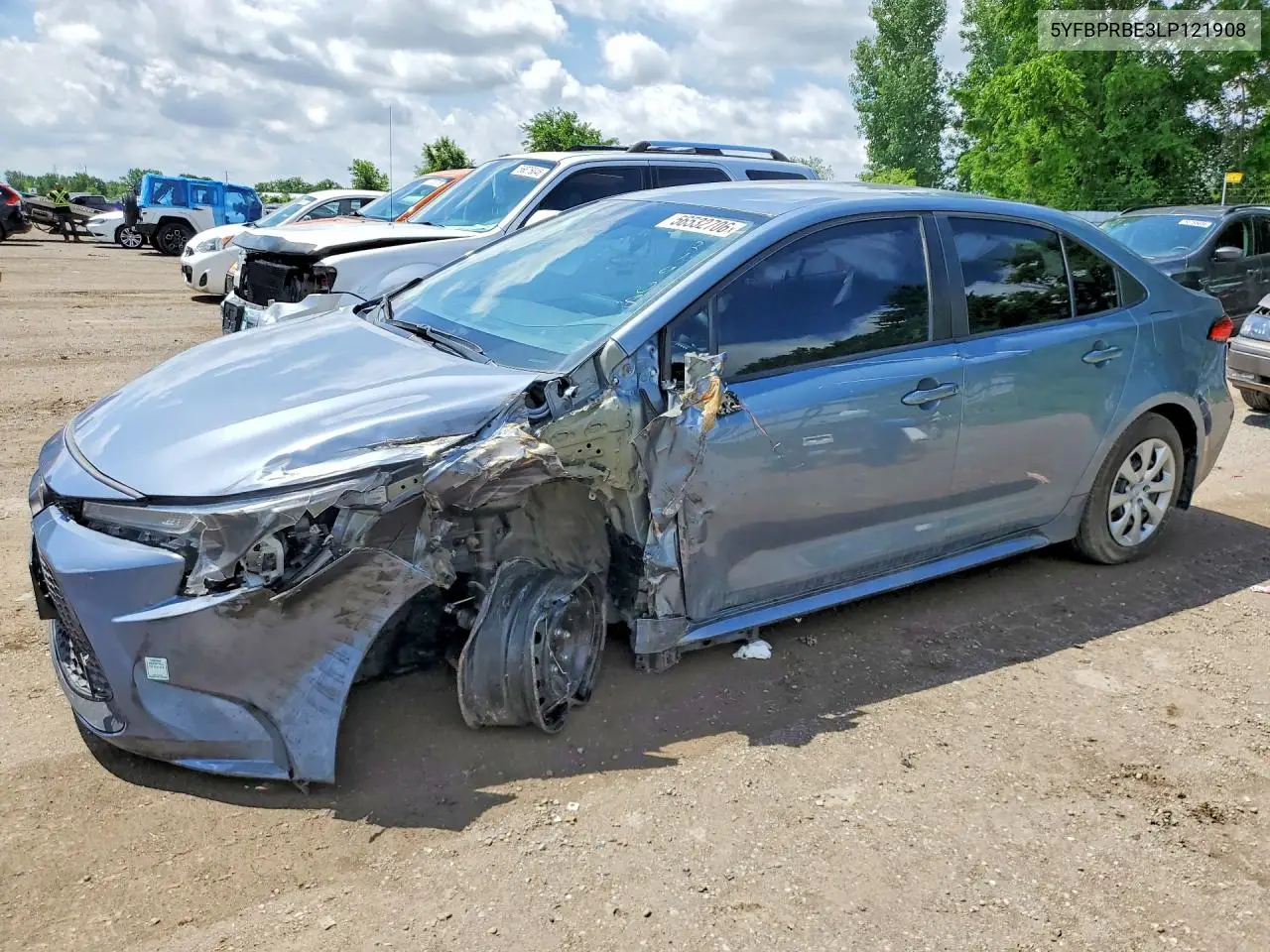 2020 Toyota Corolla Le VIN: 5YFBPRBE3LP121908 Lot: 56532706
