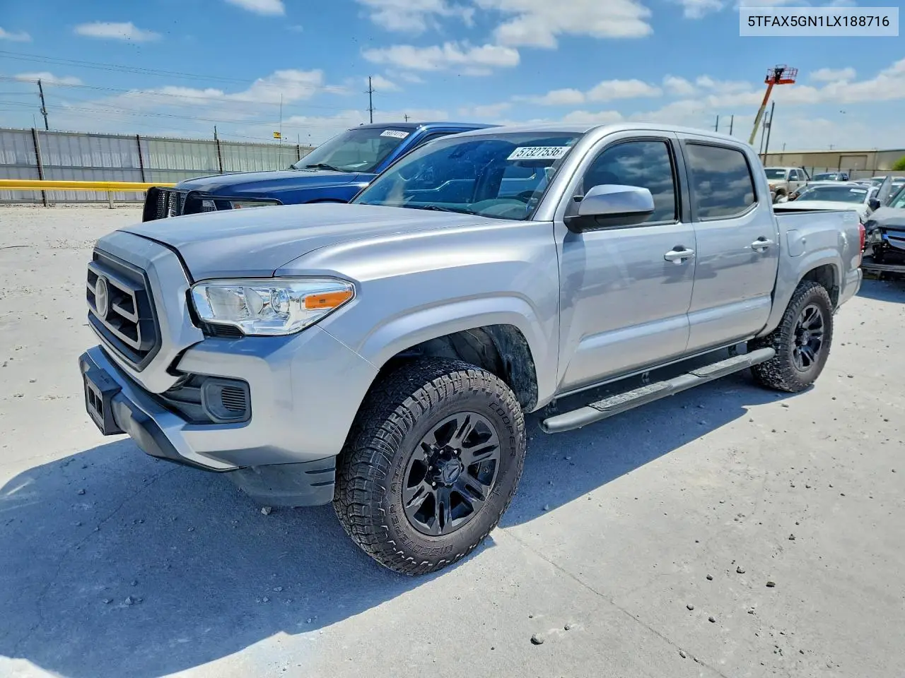 2020 Toyota Tacoma Sr VIN: 5TFAX5GN1LX188716 Lot: 57327536