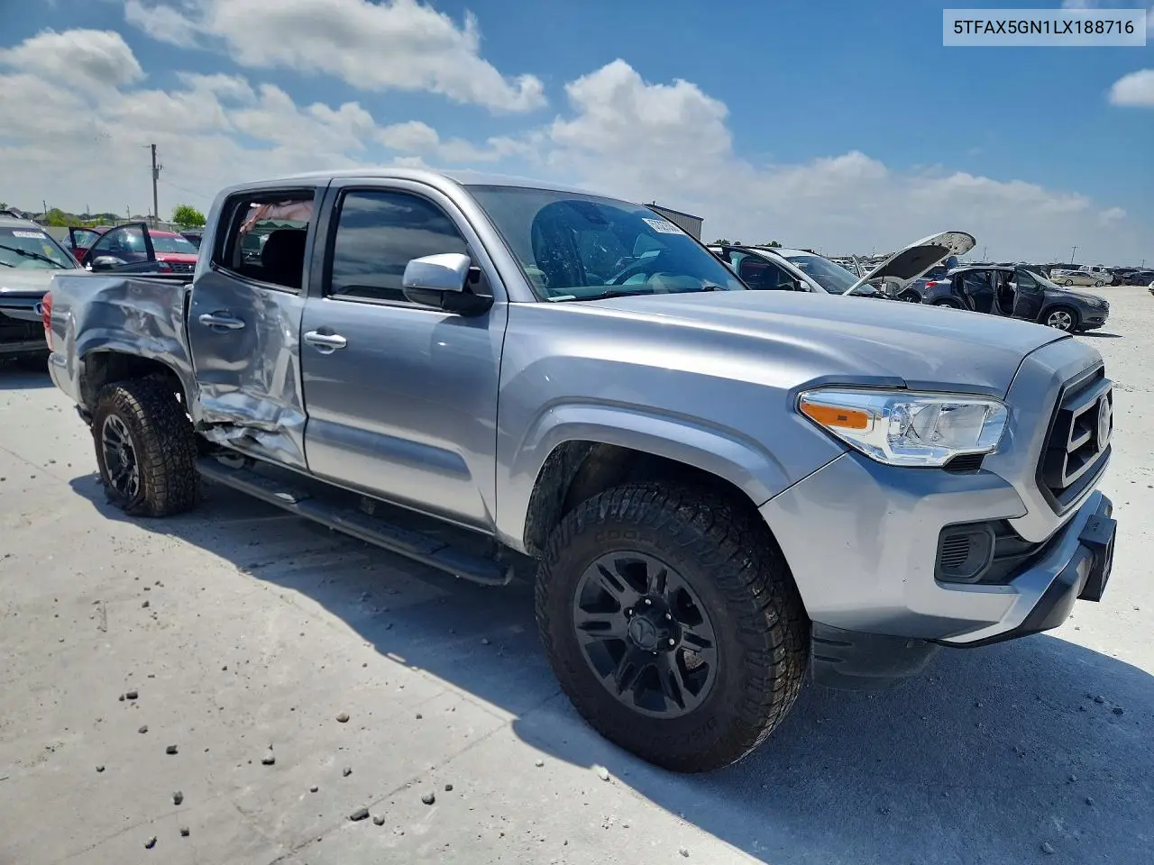 2020 Toyota Tacoma Sr VIN: 5TFAX5GN1LX188716 Lot: 57327536