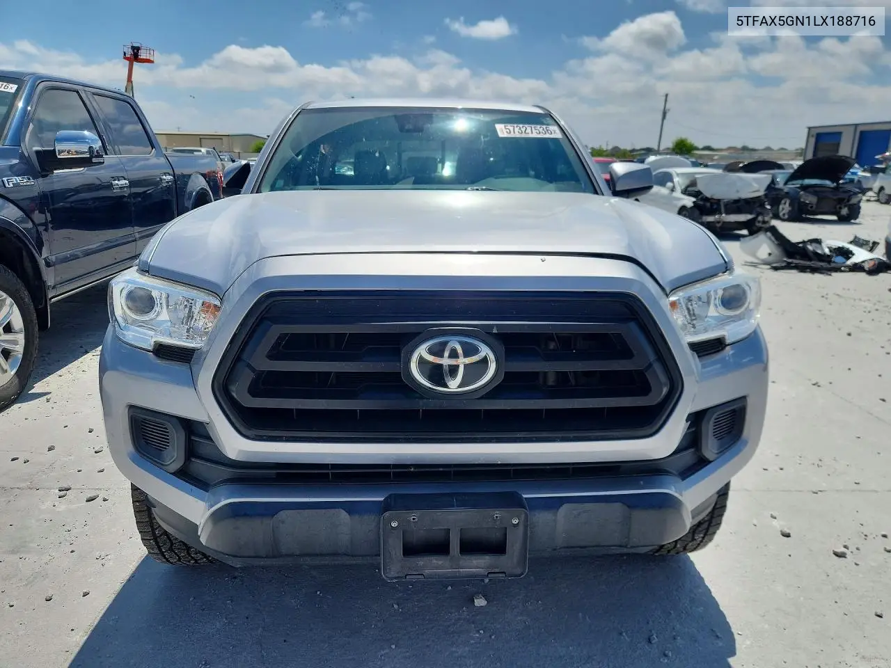 2020 Toyota Tacoma Sr VIN: 5TFAX5GN1LX188716 Lot: 57327536