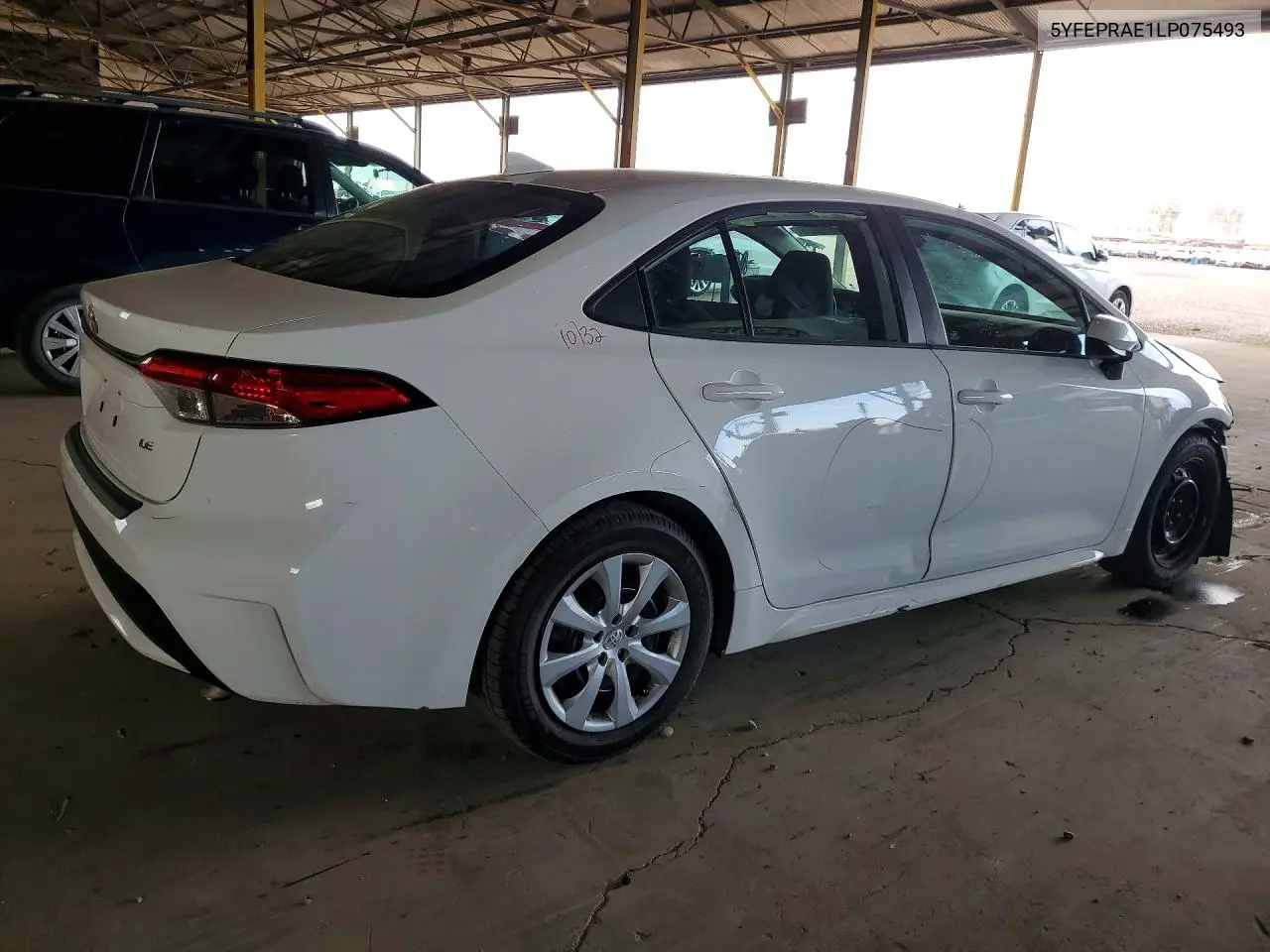 2020 Toyota Corolla Le VIN: 5YFEPRAE1LP075493 Lot: 58318656