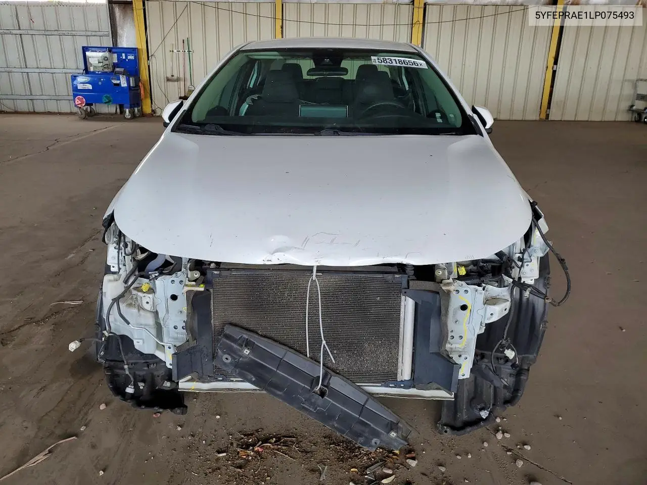 2020 Toyota Corolla Le VIN: 5YFEPRAE1LP075493 Lot: 58318656