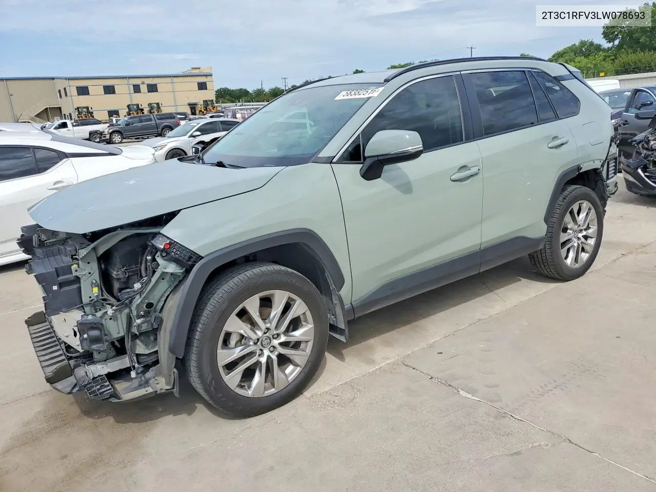 2020 Toyota Rav4 Xle Premium VIN: 2T3C1RFV3LW078693 Lot: 58382516