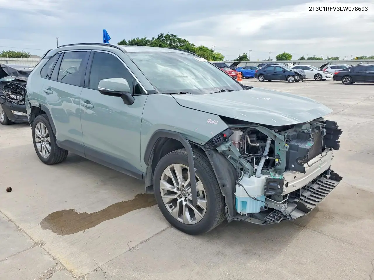 2020 Toyota Rav4 Xle Premium VIN: 2T3C1RFV3LW078693 Lot: 58382516