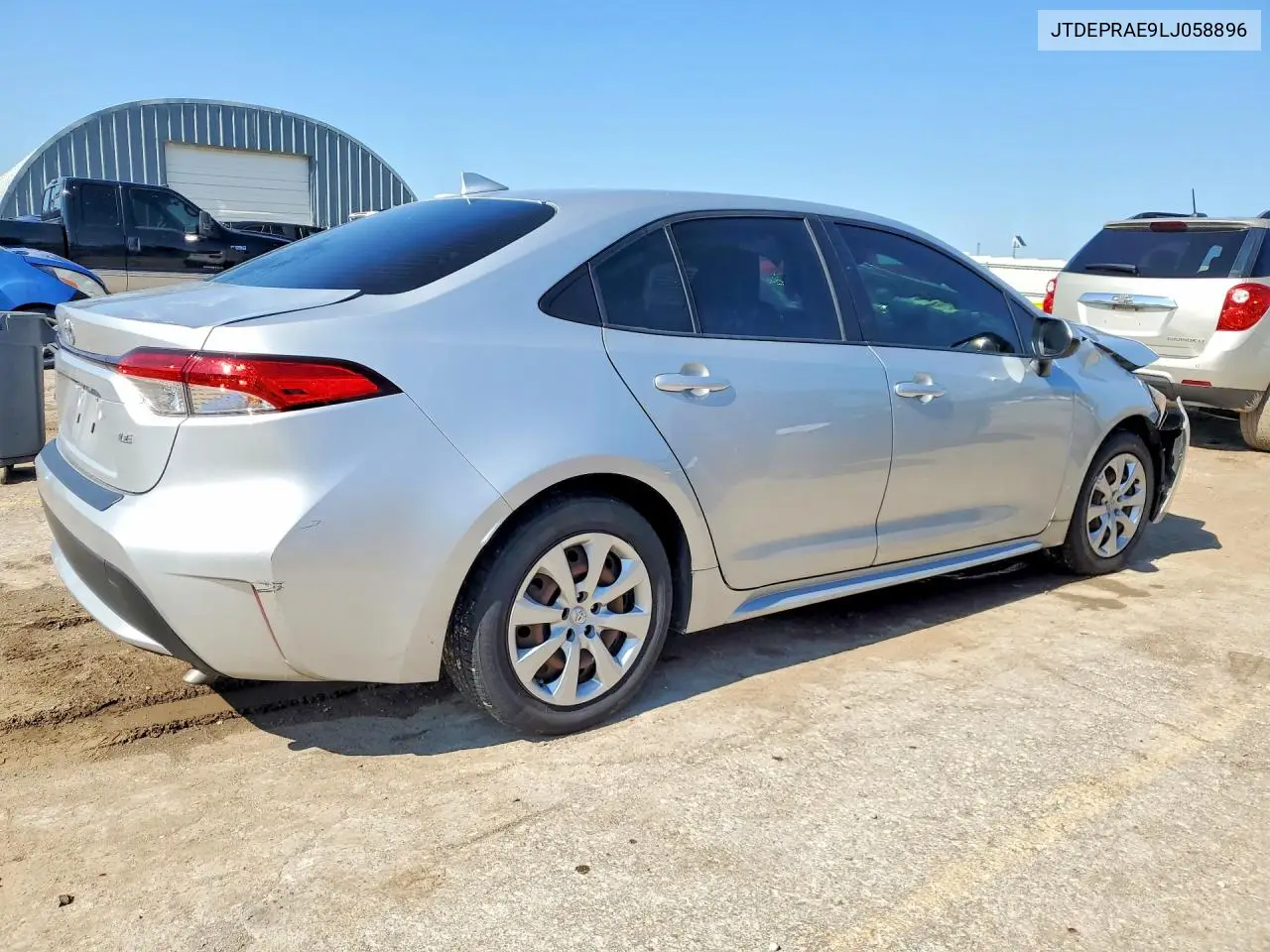 2020 Toyota Corolla Le VIN: JTDEPRAE9LJ058896 Lot: 58597446