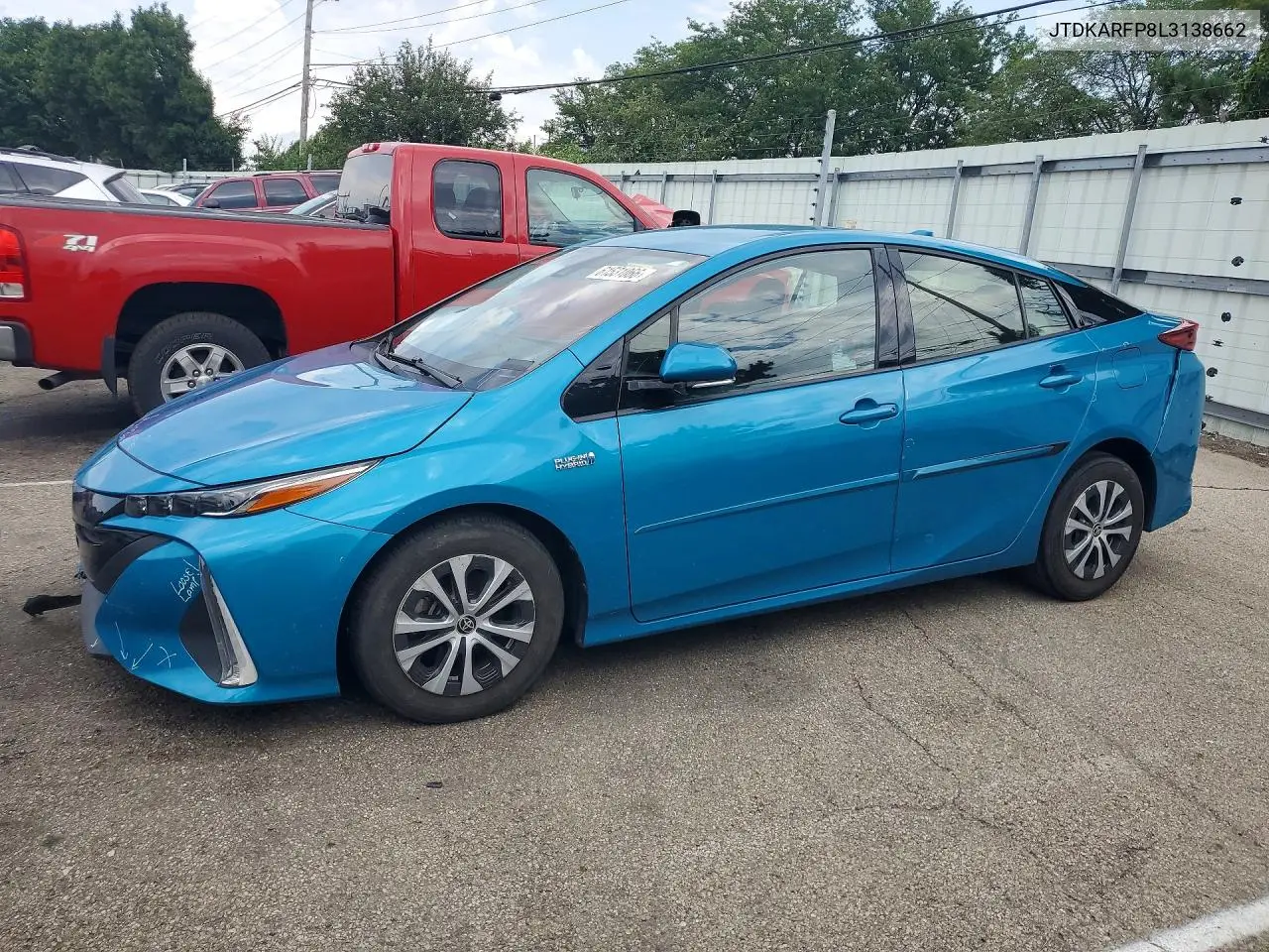 2020 Toyota Prius Prime Le VIN: JTDKARFP8L3138662 Lot: 61531066