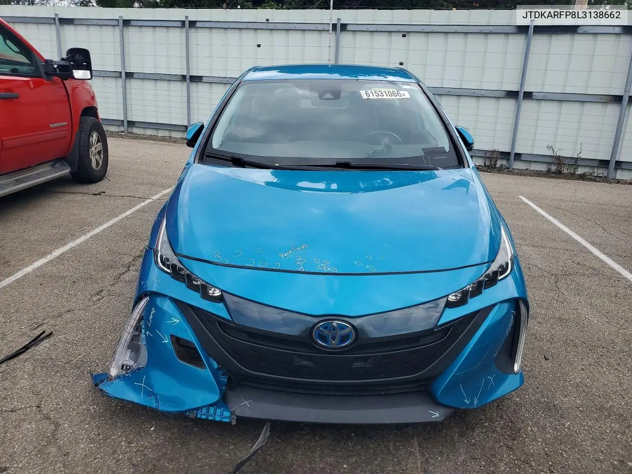2020 Toyota Prius Prime Le VIN: JTDKARFP8L3138662 Lot: 61531066
