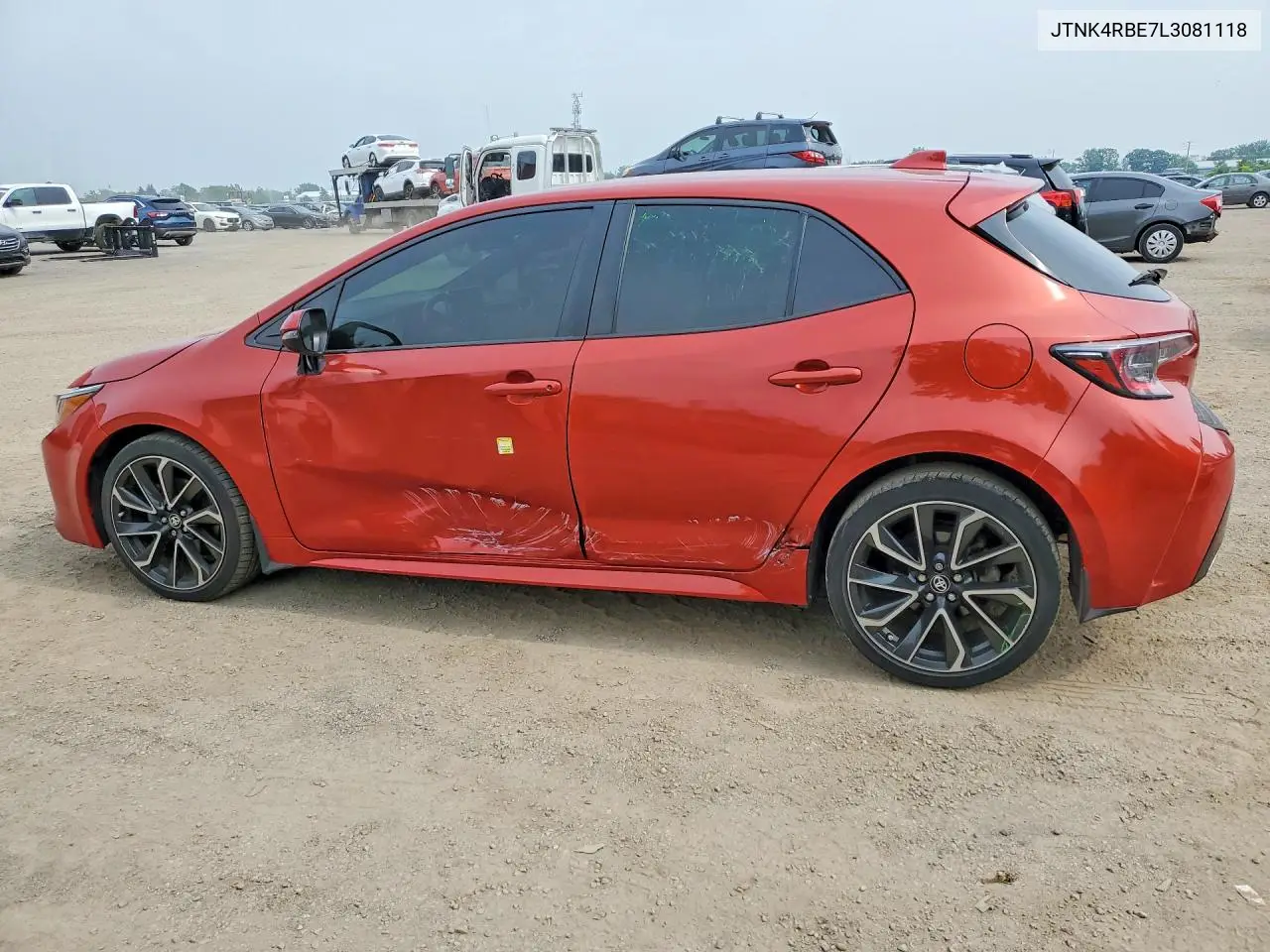 2020 Toyota Corolla Hatchback Se VIN: JTNK4RBE7L3081118 Lot: 61687126