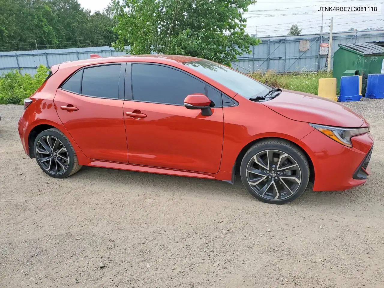 2020 Toyota Corolla Hatchback Se VIN: JTNK4RBE7L3081118 Lot: 61687126