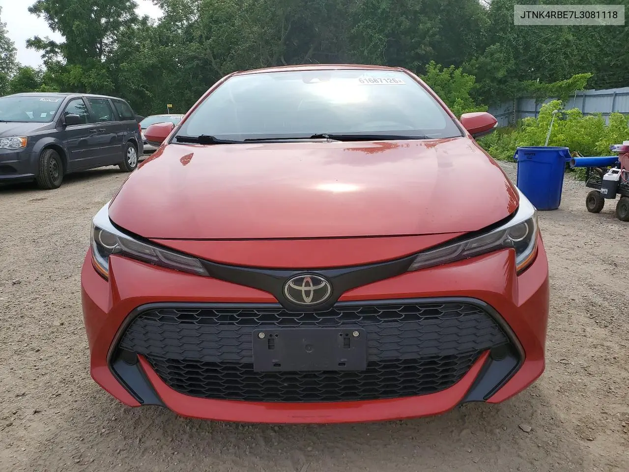 2020 Toyota Corolla Hatchback Se VIN: JTNK4RBE7L3081118 Lot: 61687126