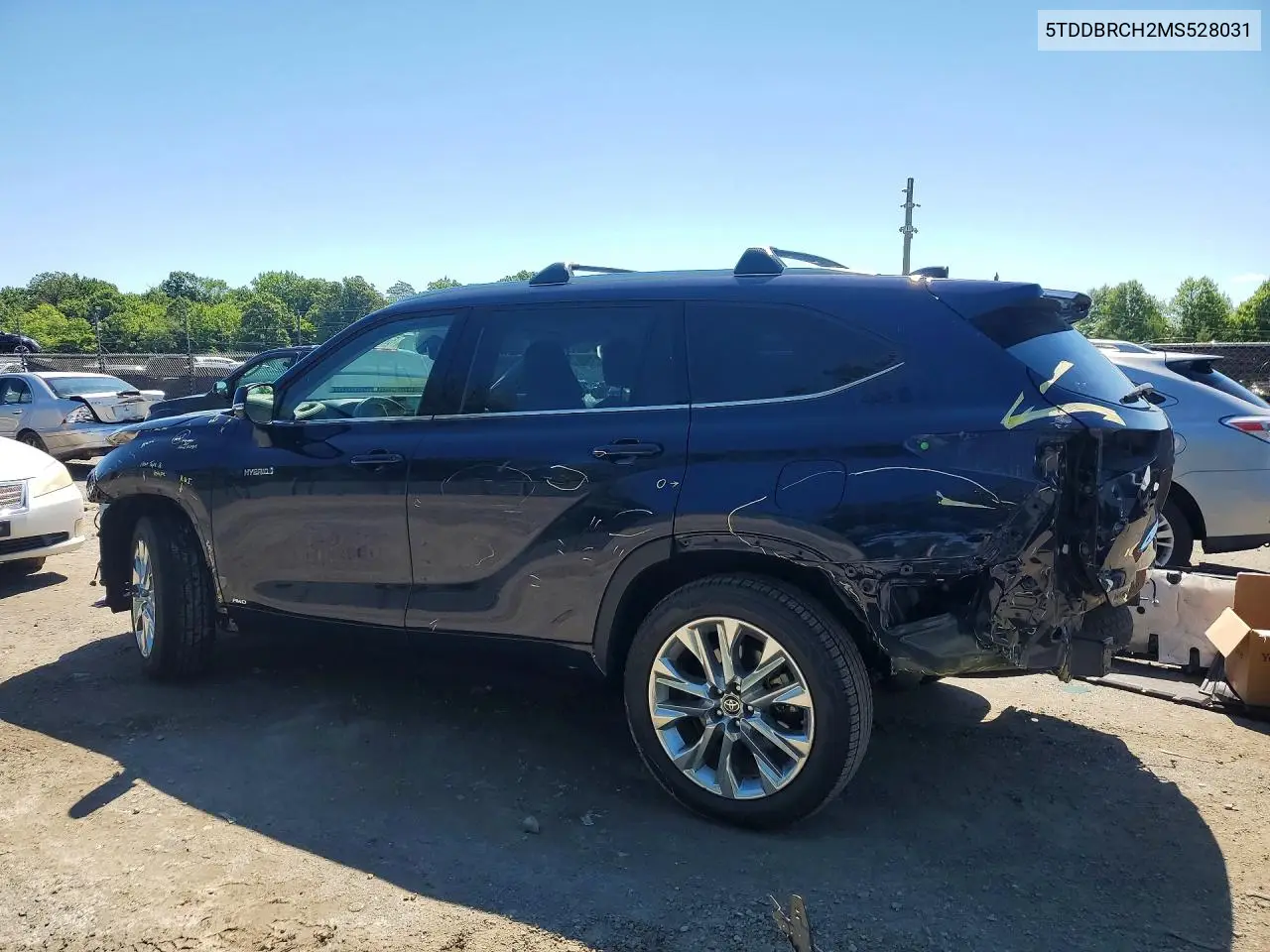 2021 Toyota Highlander Hybrid Limited VIN: 5TDDBRCH2MS528031 Lot: 57643246