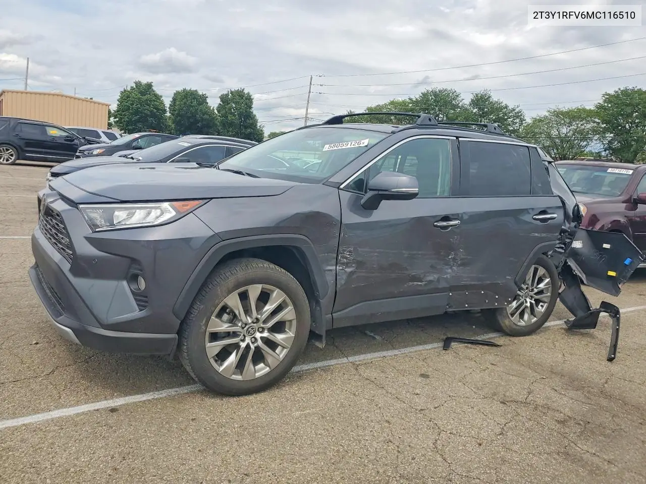 2021 Toyota Rav4 Limited VIN: 2T3Y1RFV6MC116510 Lot: 58059126