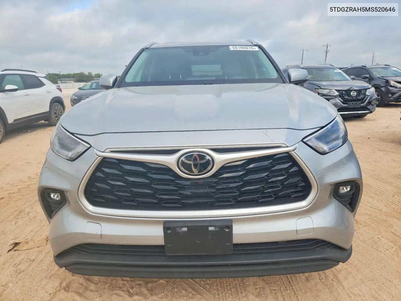 2021 Toyota Highlander Xle VIN: 5TDGZRAH5MS520646 Lot: 58180076