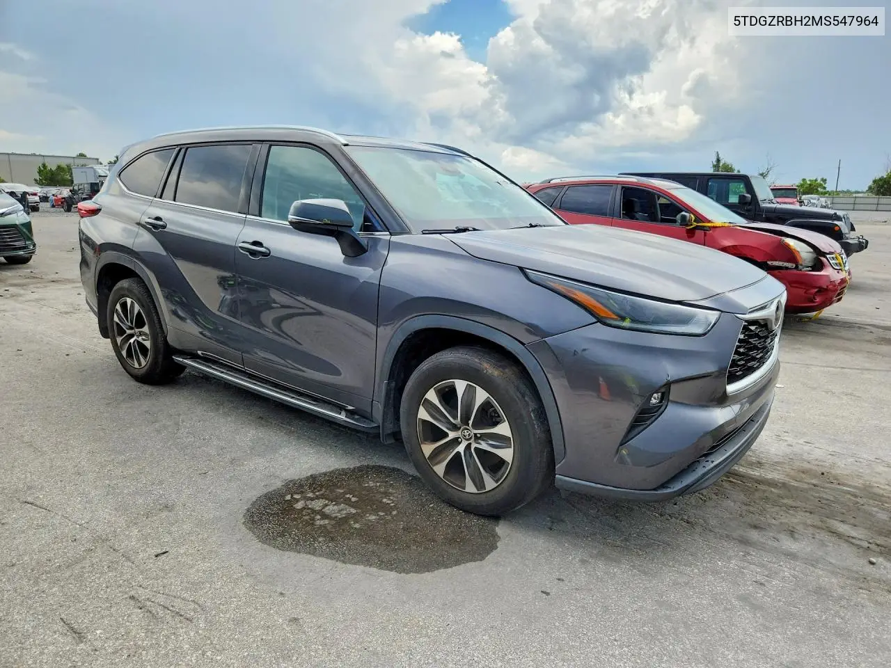 2021 Toyota Highlander Xle VIN: 5TDGZRBH2MS547964 Lot: 58181916