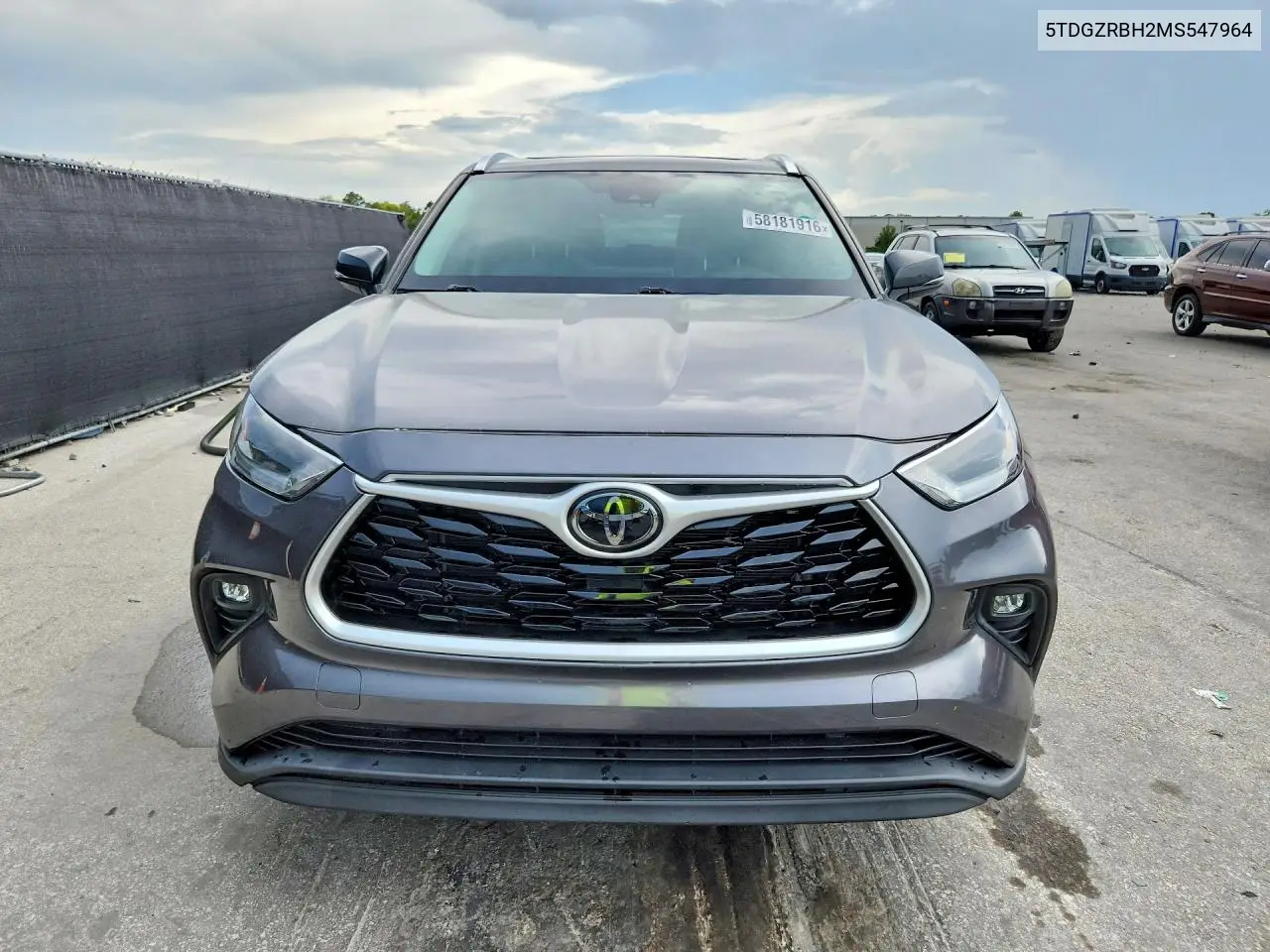 2021 Toyota Highlander Xle VIN: 5TDGZRBH2MS547964 Lot: 58181916