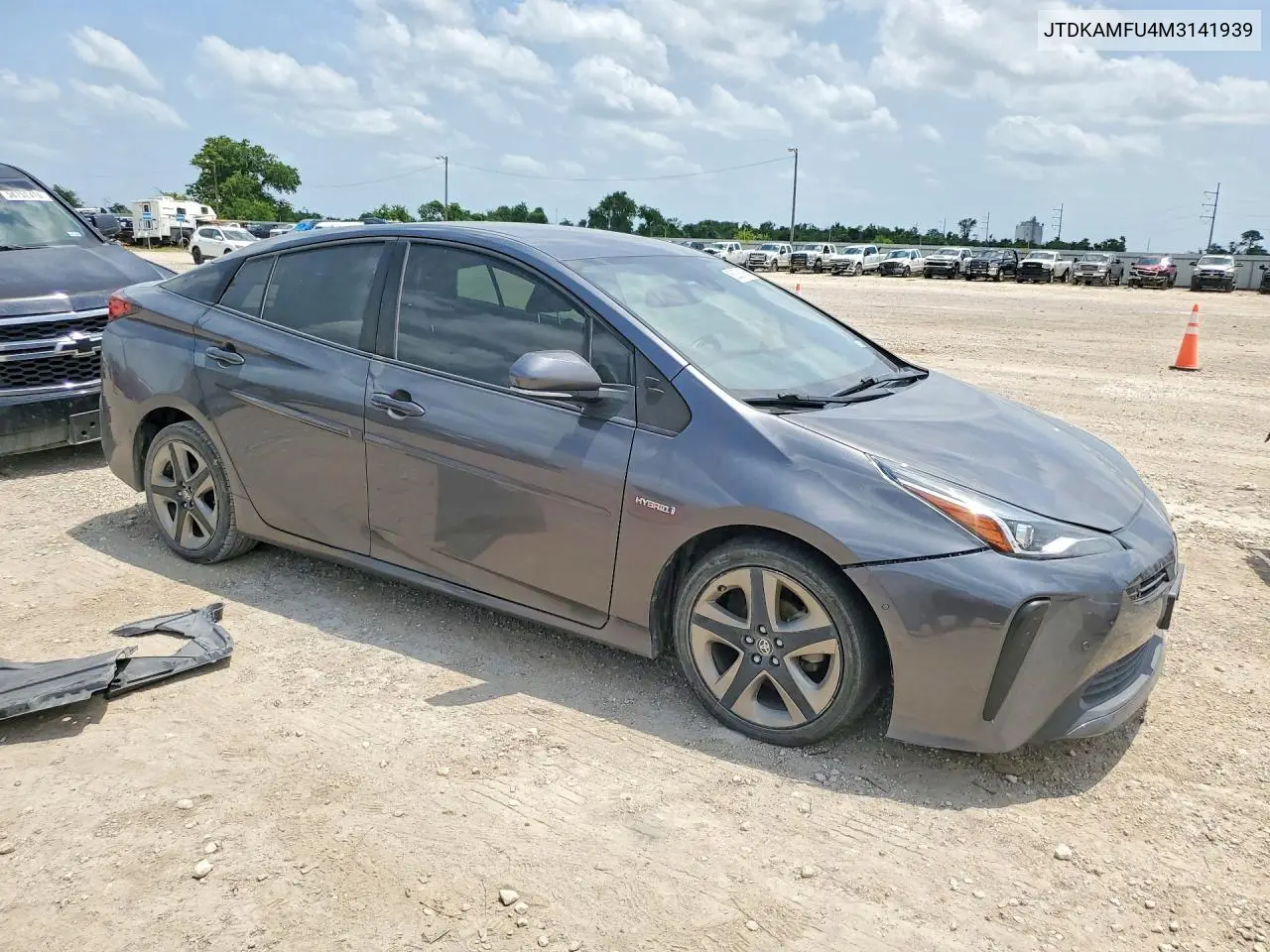 2021 Toyota Prius Limited VIN: JTDKAMFU4M3141939 Lot: 58276196