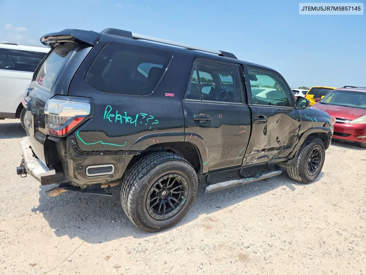 2021 Toyota 4Runner Sr5 VIN: JTEMU5JR7M5857145 Lot: 58330816