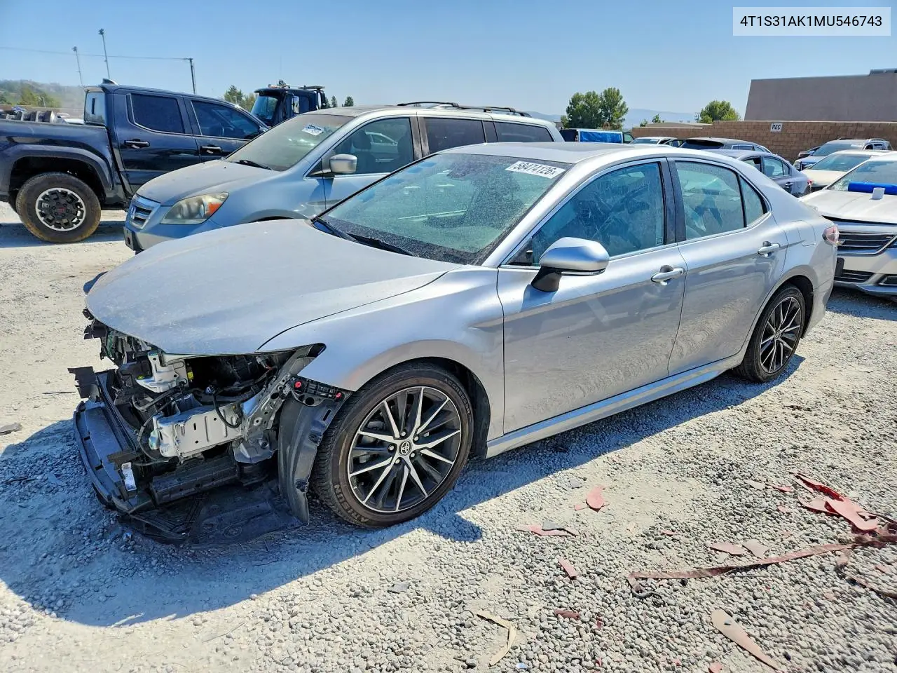 2021 Toyota Camry Se VIN: 4T1S31AK1MU546743 Lot: 58474126
