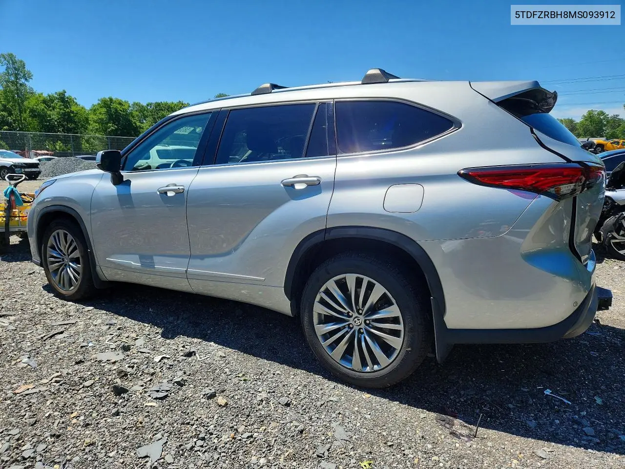 2021 Toyota Highlander Platinum VIN: 5TDFZRBH8MS093912 Lot: 58525816