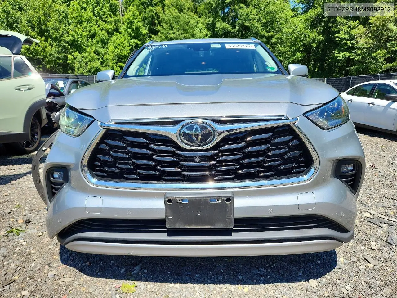 2021 Toyota Highlander Platinum VIN: 5TDFZRBH8MS093912 Lot: 58525816