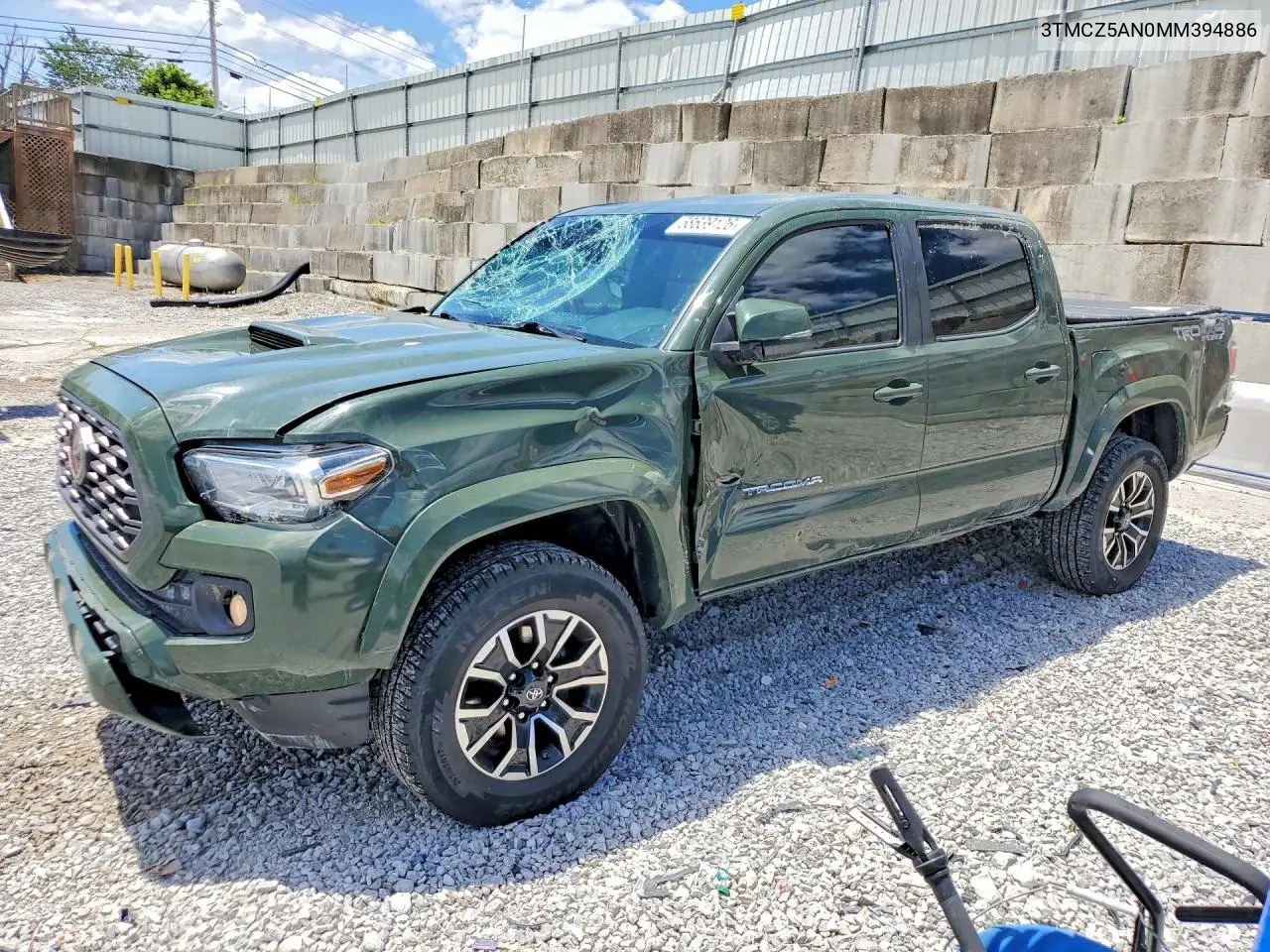 2021 Toyota Tacoma Trd Sport VIN: 3TMCZ5AN0MM394886 Lot: 58639126