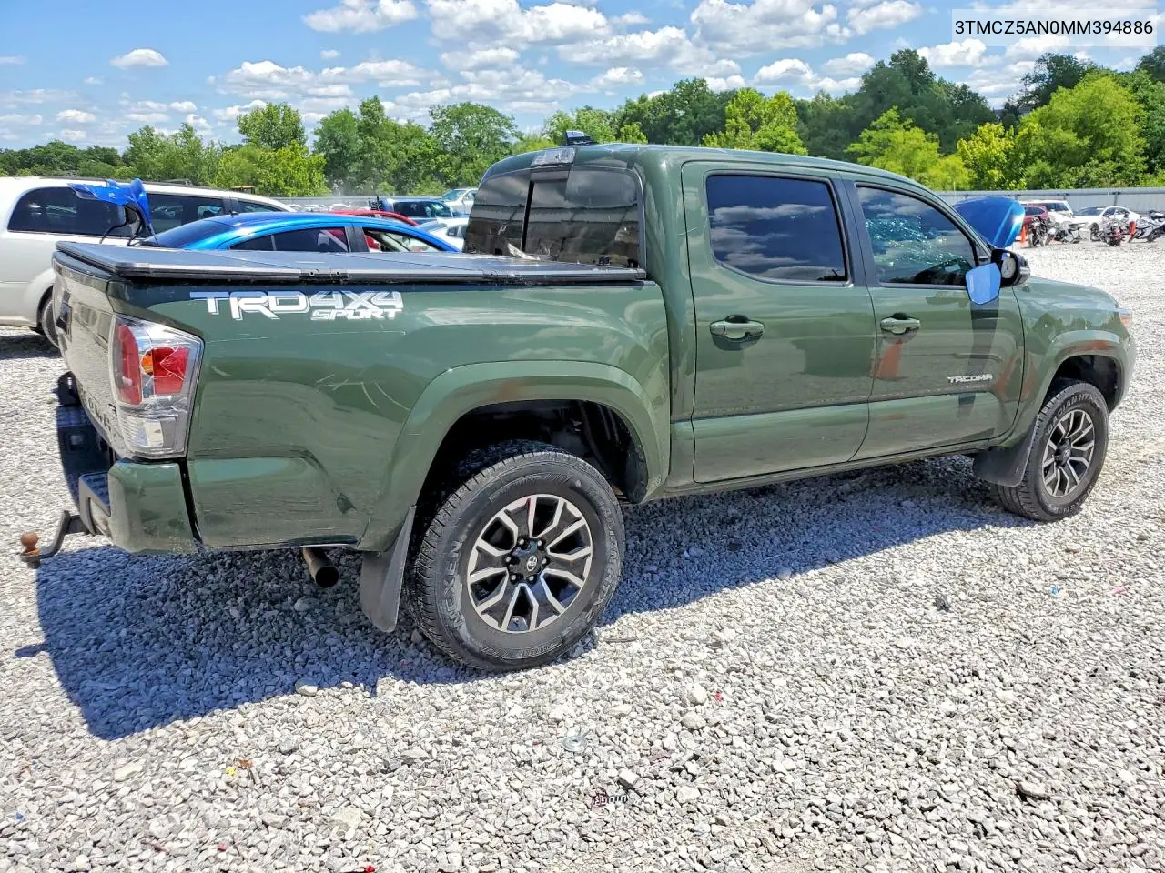 2021 Toyota Tacoma Trd Sport VIN: 3TMCZ5AN0MM394886 Lot: 58639126