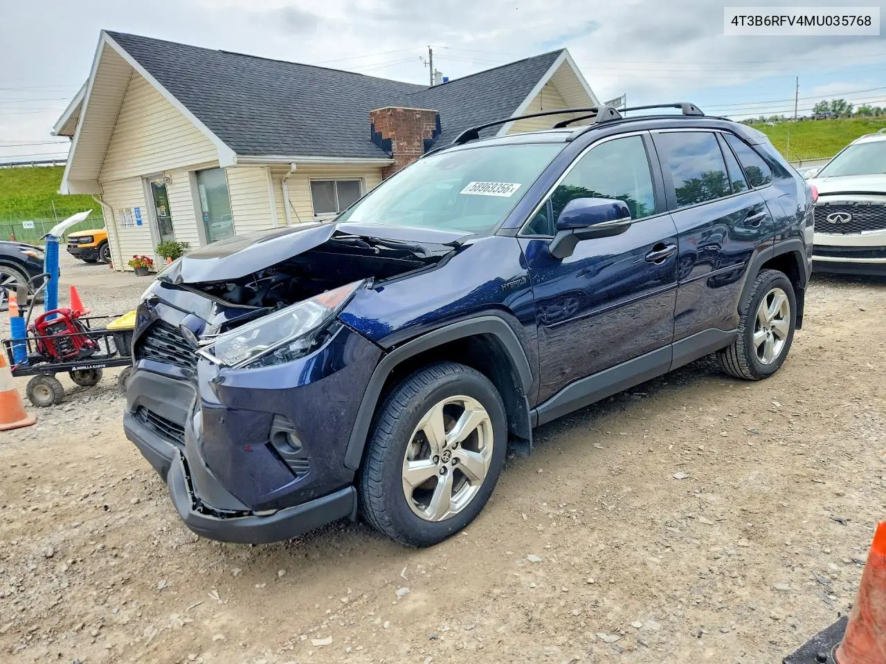 2021 Toyota Rav4 Hybrid Xle Premium VIN: 4T3B6RFV4MU035768 Lot: 58969356