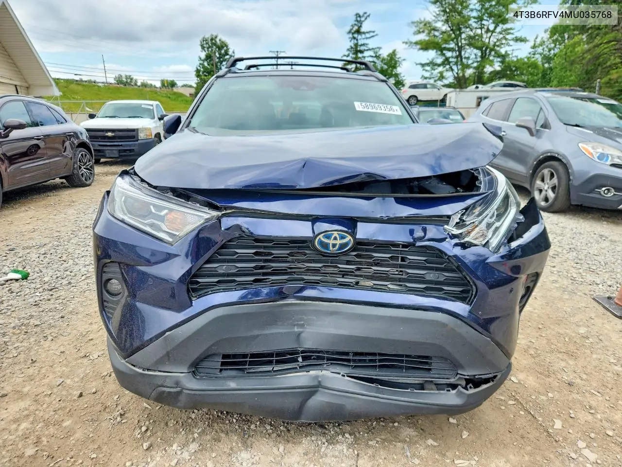 2021 Toyota Rav4 Hybrid Xle Premium VIN: 4T3B6RFV4MU035768 Lot: 58969356
