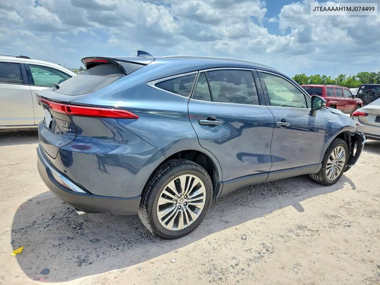 2021 Toyota Venza Xle VIN: JTEAAAAH1MJ074499 Lot: 59011796