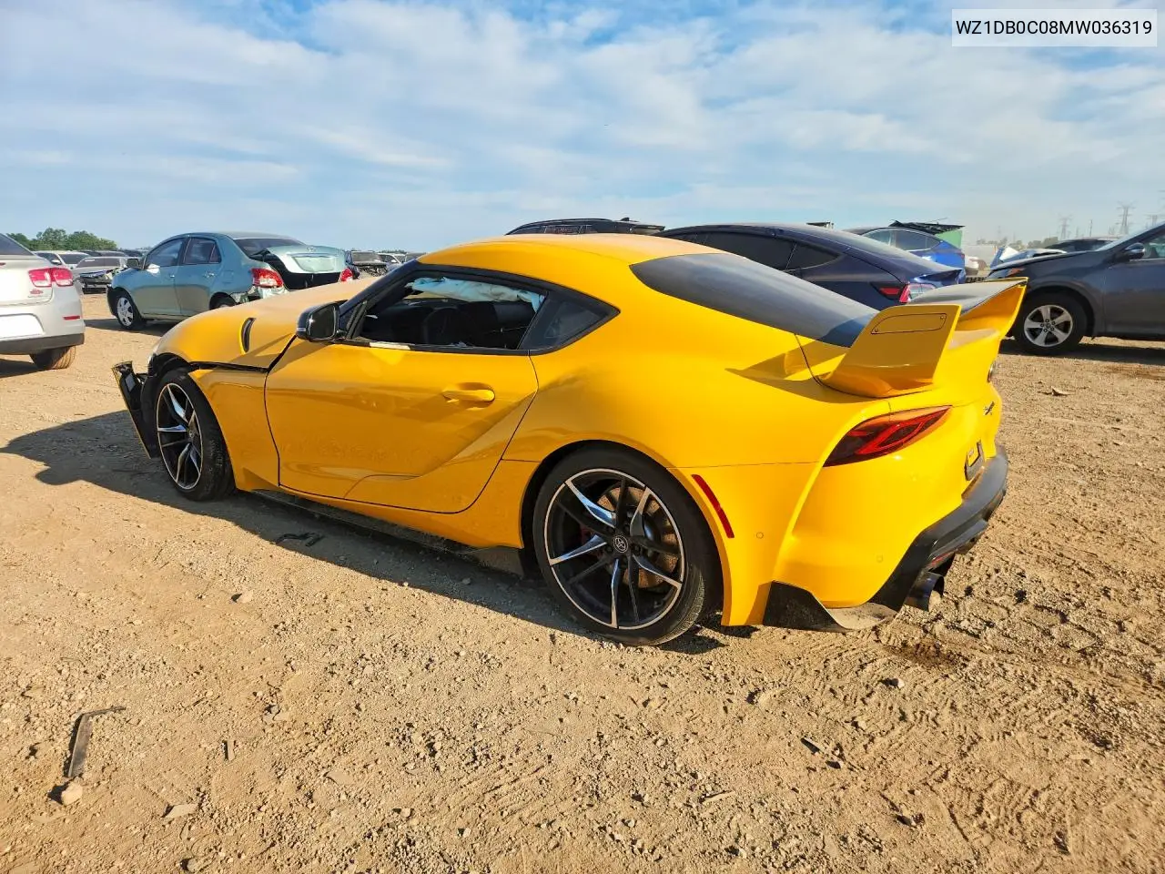 2021 Toyota Gr Supra 3.0 Premium VIN: WZ1DB0C08MW036319 Lot: 60649506