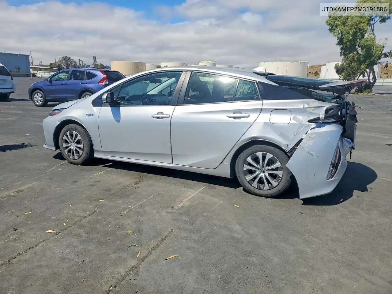 2021 Toyota Prius Prime Le VIN: JTDKAMFP2M3191586 Lot: 62031976