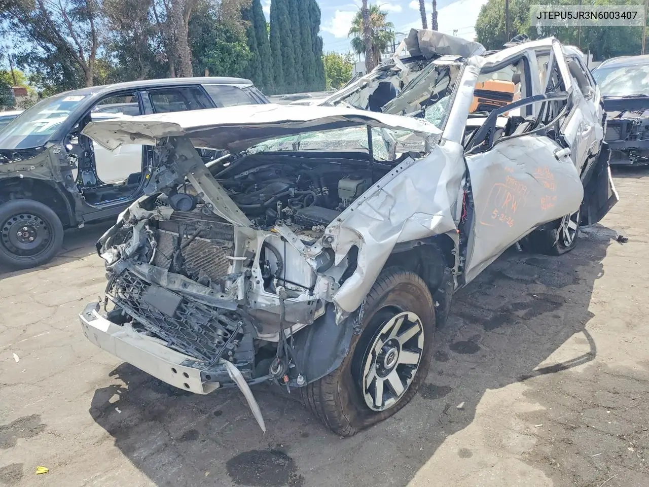 2022 Toyota 4Runner Trd Off-Road VIN: JTEPU5JR3N6003407 Lot: 55345176