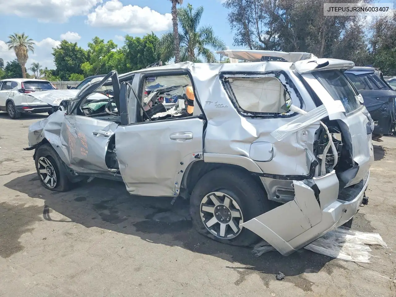 2022 Toyota 4Runner Trd Off-Road VIN: JTEPU5JR3N6003407 Lot: 55345176