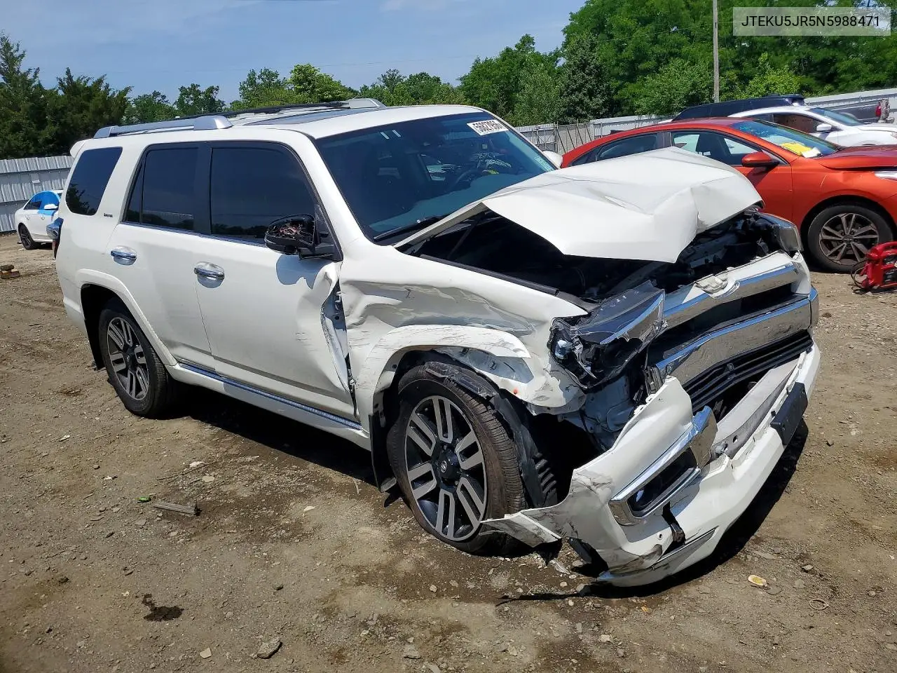 2022 Toyota 4Runner Limited VIN: JTEKU5JR5N5988471 Lot: 56827956