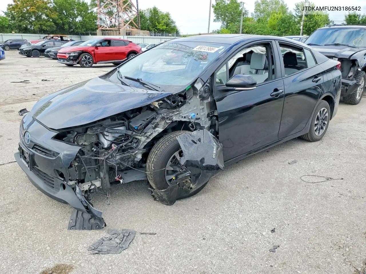 2022 Toyota Prius Limited VIN: JTDKAMFU2N3186542 Lot: 58012986