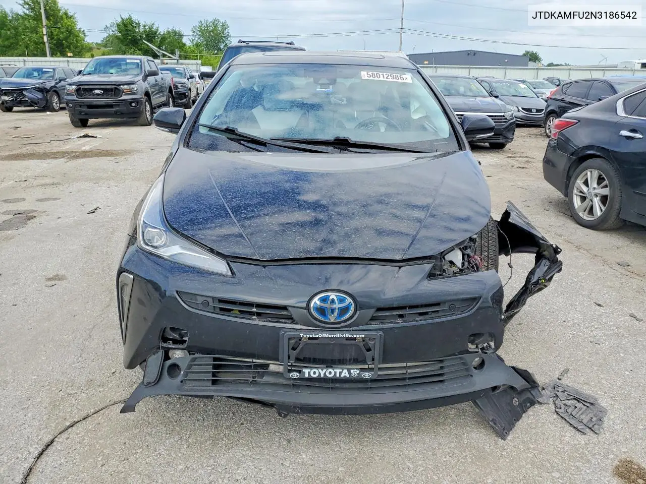 2022 Toyota Prius Limited VIN: JTDKAMFU2N3186542 Lot: 58012986