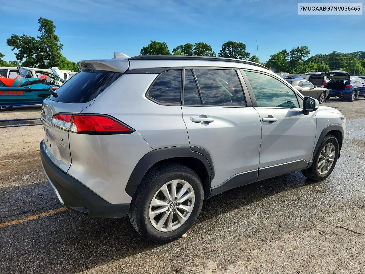 2022 Toyota Corolla Cross Le VIN: 7MUCAABG7NV036465 Lot: 58039896