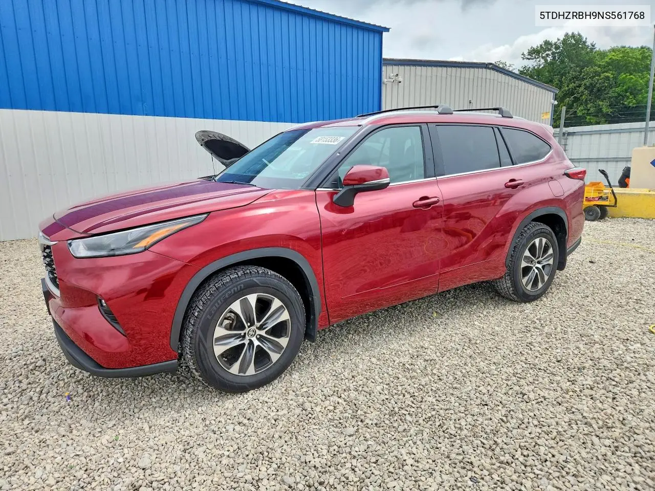 2022 Toyota Highlander Xle VIN: 5TDHZRBH9NS561768 Lot: 58153336