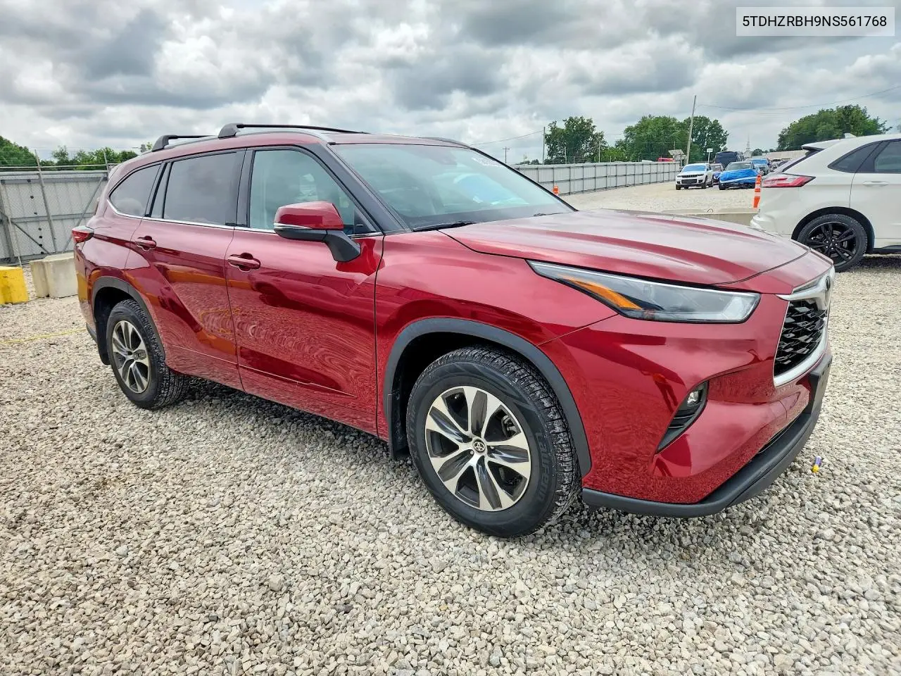 2022 Toyota Highlander Xle VIN: 5TDHZRBH9NS561768 Lot: 58153336
